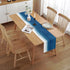 Vandarllin Blue White Table Runner, Non-Slip Dining Table Runners for Kitchen, Ombre Ocean Wave Coffee Table Runners Dresser Scarf for Living Room Garden Wedding Parties (13x90 inches Long)