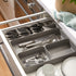 Joseph Joseph DrawerStore Kitchen Drawer Organizer Tray for Cutlery Utensils and Gadgets, Gray, 15.6 x 15.1 x 2.1 Inches