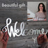 Way Of Hearts - Polished Metal Welcome Sign For Front Door - Silver Wall Decor 13.4 X 4.3" inches - Rustproof Stainless Steel - Welcome home decorations -Farmhouse wall decor