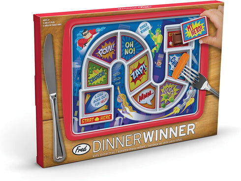 Genuine Fred DINNER WINNER Kids' Dinner Tray, Supper Hero