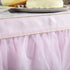 6ft Pink Tulle Table Skirt for Rectangle or Round Tables Tutu Table Skirt for Wedding Birthday Party Baby Shower Girl Gender Reveal Cake Dessert Table Decorations
