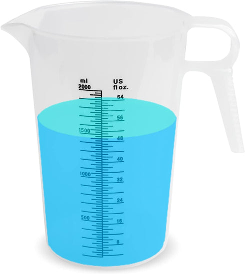 ACCUPOUR 64oz Plastic Measuring Pitcher, Large Measuring Pitcher, Great Oil Measuring Cup