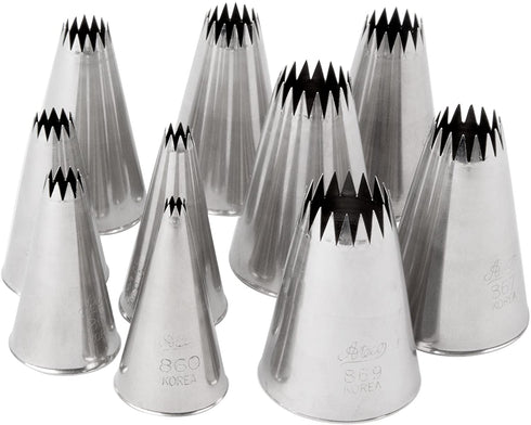 Ateco 870 - French Star Pastry Tips Set (860-869)