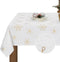 Christmas Tablecloth, Gold Snowflake Table Cloth, Xmas Sparkling Metallic Tablecloths for Dining Kitchen Winter Holiday, Waterproof Table Cover for Party Home Decor, Rectangle 57 x 120 inch