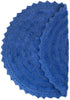 DII Crochet Collection Reversible Bath Mat, Round, 27.5" Diameter, Blueberry