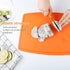 Liflicon Thick Silicone Cutting Board 12.6'' x 9.1'' Juice Grooves Easy Grip Handle Dishwasher Safe-Orange