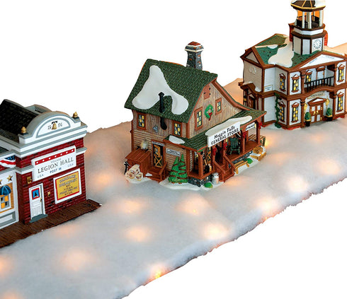 Collections Etc LED Snow Battery Operated Table Runner