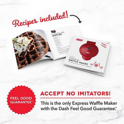 Dash Express 8 Waffle Maker for Waffles, Paninis, Hash Browns + other Breakfast, Lunch, or Snacks, with Easy Clean, Dual Non-Stick Surfaces - Black