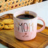 VILIGHT New Mom Gifts for Women - Mom est 2021 - Congratulations for New Baby - Pink Marble Mug Ceramic Coffee Cup 11oz