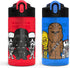 Zak Designs PP Park Straw Kids Durable Plastic Spout Cover and Built-in Carrying Loop, Leak-Proof Water Design for Travel, (16oz, 2pc Set), Darth Vader Bottle 2pk