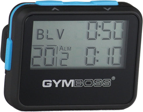Gymboss Interval Timer and Stopwatch - Black / Blue SOFTCOAT