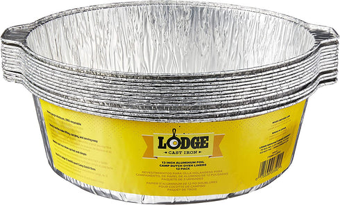Lodge 12-Inch Aluminum Foil Dutch Oven Liners, 12 Inch, Silver