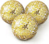 3 Pieces Decorative Balls for Centerpiece Bowls Decorative Orbs Set 4 Inch Glass Mosaic Sphere Balls Centerpiece Balls for Bowls Vases Dining Table Decor (Gold)