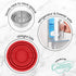 Meal Prep Stainless Steel Mixing Bowls Set, Home, Refrigerator, and Kitchen Food Storage Organizers | Ecofriendly, Reusable, Heavy Duty By WHYSKO (With Red Lids)