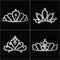 Bingcute 12Pcs Girl Princess Rhinestone Tiara Crown with Comb For Princess Party Favors tiaras and crowns for little girls