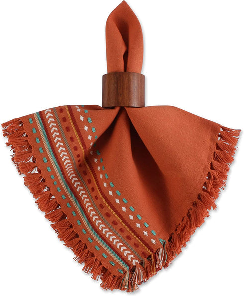 DII Tabletop Collection, Southwest Hacienda Stripe, Napkin Set, 20x20, Sedona Sunset, 6 Piece