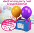 Prextex Electric Balloon Pump - Portable Air Blower Dual Nozzle Balloon Inflator for Fast and Easy Bulk Balloons Filling for Event and Party Decoration (Blue, 110V)