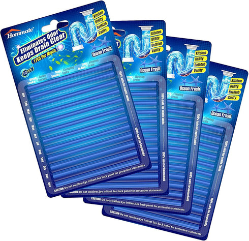 Drain Sticks Drain Cleaner Sticks Drain Stix DrainStix Drain Cleaner and Deodorizer Sticks Non-Fragile for Preventing Clogs Odor Sink Pipe Cleaning Sticks for Drains As Seen On TV