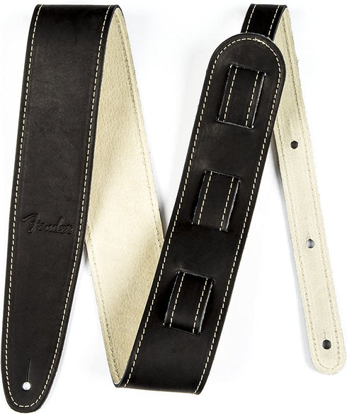 Fender Ball Glove Leather Guitar Strap, 2.5in, Black