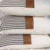 cygnus 20x20 Pillow Covers Set of 2 Farmhouse Decor Stripe Patchwork Linen Throw Pillow Covers Modern Faux Leather Cushion Covers for Couch Sofa,Gray