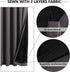 WONTEX 100% Grey Blackout Curtains for Bedroom 52 x 63 inch Length - Thermal Insulated, Noise Reducing, Sun Blocking Lined Rod Pocket Window Curtain Panels for Living Room, Set of 2 Winter Curtains