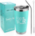 Fur Mama - Fun Presents for Dog lover, Cat lover - 20 oz Mint Stainless Steel Vacuum Insulated Travel Tumbler with Lid and Straw - Perfect Travel Mug for a Fur Mama