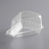 50 Cake Slice Containers with Lids | Hinged Medium Disposable Plastic Cake Containers | Clear Cheesecake Container, Individual Cake Pie Slice Boxes for Flan Dessert Pastry Cookie Snack Fruit Packaging