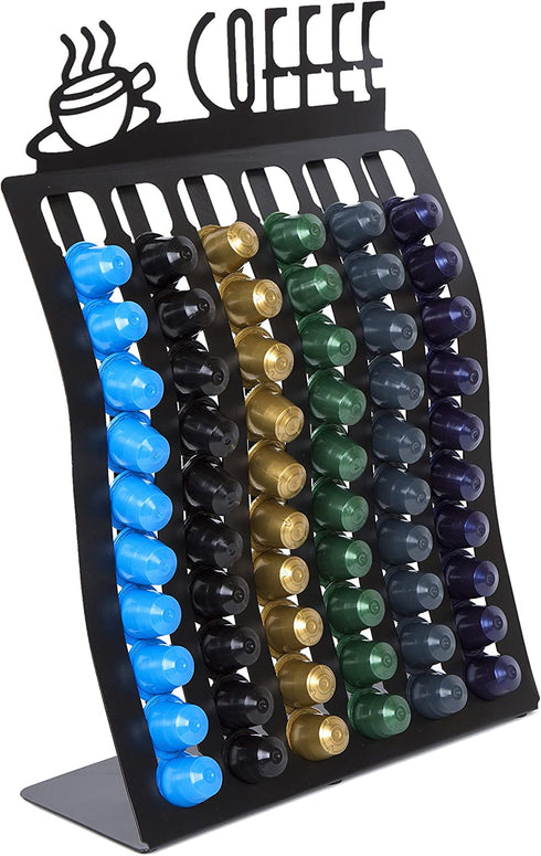 Insight Nespresso Coffee Pod Rack -- Holder for up to 60 Capsules (Coffee pods NOT Included. Works ONLY with Nespresso Capsules)