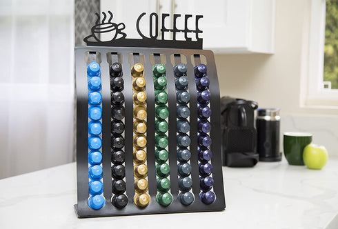 Insight Nespresso Coffee Pod Rack -- Holder for up to 60 Capsules (Coffee pods NOT Included. Works ONLY with Nespresso Capsules)
