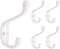 Franklin Brass B42302M-W-C 3" Heavy Coat and Hat Hook (5 Pack), 5-Pack, White