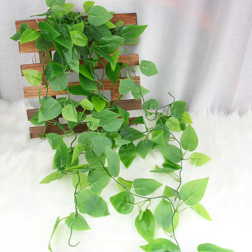ZIFTY 3FT Artificial Hanging Plants with Wall Planter Fake Ivy Vine Wooden Shelf Wall Decor for Home Kitchen Dining Living Room Decoration (Green with Wall Planter)
