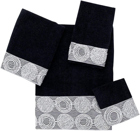 Avanti Linens Galaxy Hand Towel, Black