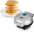 Dash Mini Maker Electric Round Griddle for Individual Pancakes, Cookies, Eggs & other on the go Breakfast, Lunch & Snacks with Indicator Light + Included Recipe Book - Silver