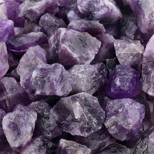 mookaitedecor 1 lb Bulk Natural Amethyst Raw Crystals Rough Stones for Tumbling,Cabbing,Polishing,Wire Wrapping,Wicca & Reiki Crystal Healing