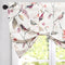 VOGOL Decorative Tie Up Curtains for Nursery Girls Room, Pink Birds and Floral Print Small Window Curtain Valance Top Pocket Tie Up Shades 18 Inch Long, One Panel