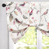VOGOL Decorative Tie Up Curtains for Nursery Girls Room, Pink Birds and Floral Print Small Window Curtain Valance Top Pocket Tie Up Shades 18 Inch Long, One Panel