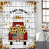ZOE GARDEN Shower Curtain Set with Hook 36" x 78", Farm Sunflower Red Truck and Bees Retro Wood Board | Bathroom Decor Waterproof Polyester Fabric Bathroom Accessories Bath Curtain