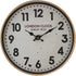 Deco 79 52584 Wall Clock, White/Oak Brown/Black/Red/Brass
