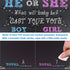 Baby Gender Reveal Board with Stand(12x17), 48 Boy Girl Voting Stickers, 1 Marker(erasable), He or She, Cast Your Vote Game for Guests, Gender Reveal Party Centerpiece Decorations, Chalkboard Design