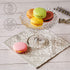Crystalia Glass Small Patisserie Service Platter, Small Footed Round Cake Cupcake Stand for Cookies, Single Cupcakes, Pastries, Macarons, Biscuits, Glass Cake Pedestals Server Plate 5 inches