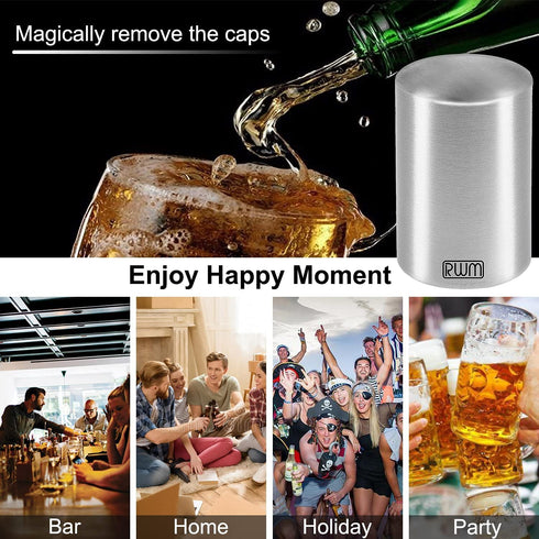 RWM Beer Bottle Opener: Magnet-Automatic Portable for Picnic Camping Barbecue Travel - 3 Pack (New Version)