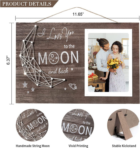 Valentines Day Gifts for Her,I Love You Gifts for Girlfriend Boyfriend,Valentines Day Gifts for Him,Birthday Gifts for Husband Wife,Picture Frame(Dark Brown)