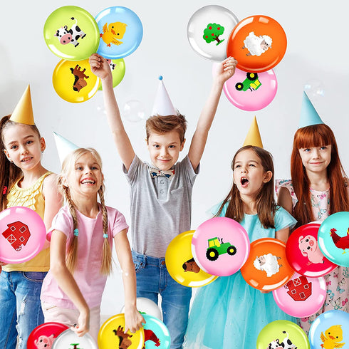 36 Pieces 12 Inch Farm Animal Balloons, Pig Cow Sheep Latex Balloons Tractor Barnyard Animal Farmhouse Party Decoration for Kids Baby Shower Farm Animal Themed Birthday Party Favors Indoor Outdoor