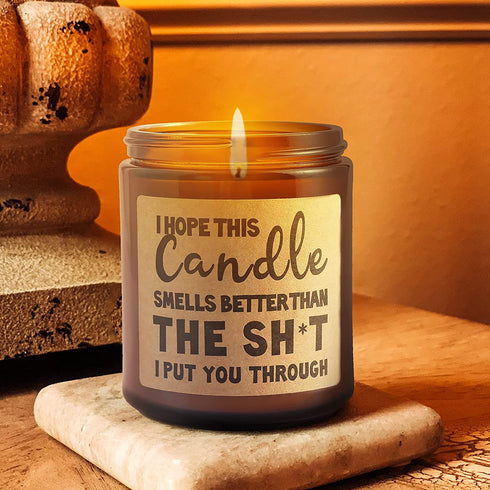 Aromaflare Scented Candles Best Friend Funny Gifts for Women Personalized Birthday Gift for Sisters Bestie Unique Christmas Presents for Female (Brown c)
