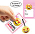 JOYIN 28 Pack Valentines Day Gifts Cards for kids, Valentine's Greeting Cards with Emoji Plush Key-chain Valentine Classroom Exchange Gifts Party Favors