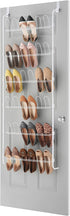 Whitmor 18-Pair Over The Door Shoe Rack, Unisex, White