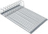 iPEGTOP Roll Up Dish Drying Rack with 304 Stainless Steel Plates Holder Pot Lid Organizer, Over the Sink Kitchen Foldable Multipurpose Dish Drainer Rack for Fruits Vegetable,16.9" x 12.6"