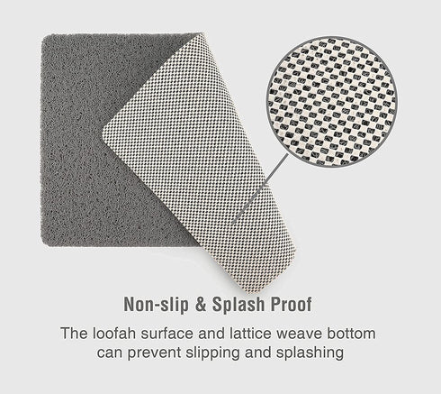 Greentec Bath Mats, Shower Mat Non Slip, PVC Bathtub Mat, Shower Mat, Quick Drying, Breathable, Anti Clog Hair Catcher Standing Pad for Bathroom, Wet Area, 24 x 16 in