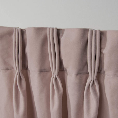 Exclusive Home Curtains EH8296-03 2-84P Velvet Heavyweight Pinch Pleat Top Curtain Panel Pair, 84" Length, Blush