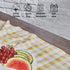 Folkulture Gingham Table Runner with Tassels for Home Dining Table, Farmhouse Style D©cor or Kitchen, 100% Cotton Linen Yellow Sand Boho Table Runner, 14 x 108 inch Long